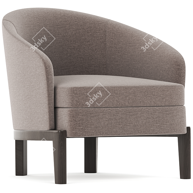 Molteni Chelsea Fabric Armchair 3D model image 1