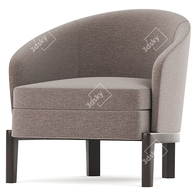 Molteni Chelsea Fabric Armchair 3D model image 2