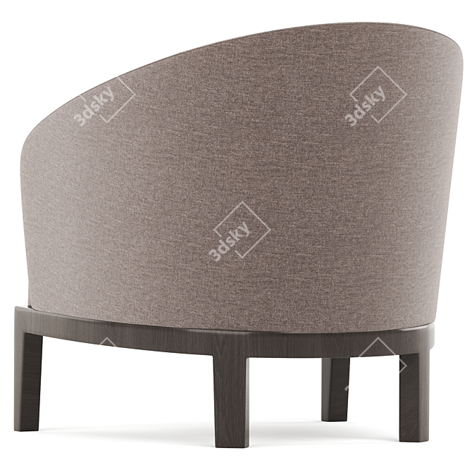 Molteni Chelsea Fabric Armchair 3D model image 3