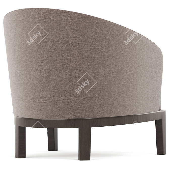 Molteni Chelsea Fabric Armchair 3D model image 4