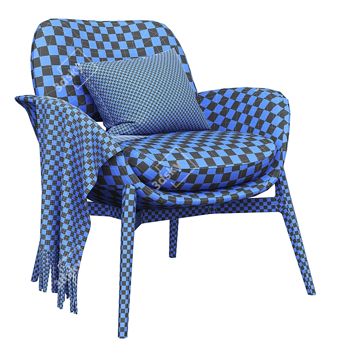 Modern Martha Armchair | Stylish and Comfortable 3D model image 3