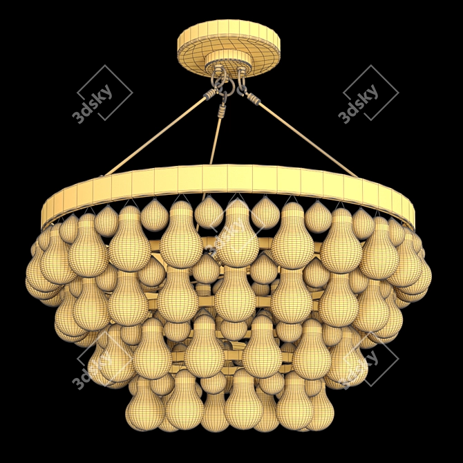 Sparkling Convertible Chandelier 3D model image 2