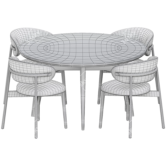 Stylish Oleandro Dining Set: Modern Elegance 3D model image 3