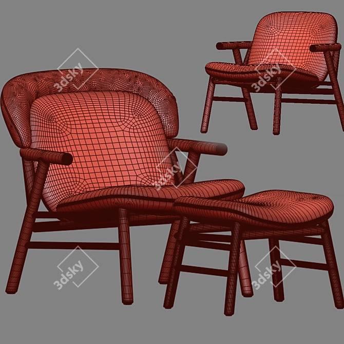 Elegant Morgana Armchair by Bonaldo 3D model image 3