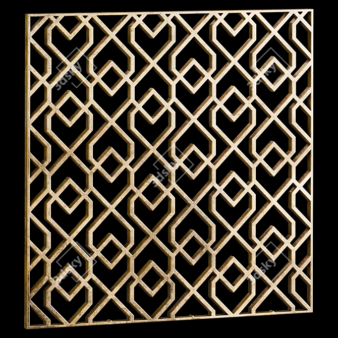 Square Decorative Panels Set 3D model image 5