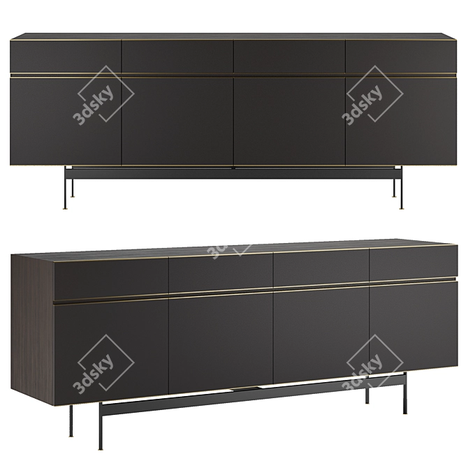 Elegant Oak Sideboard: Ralph 3D model image 1