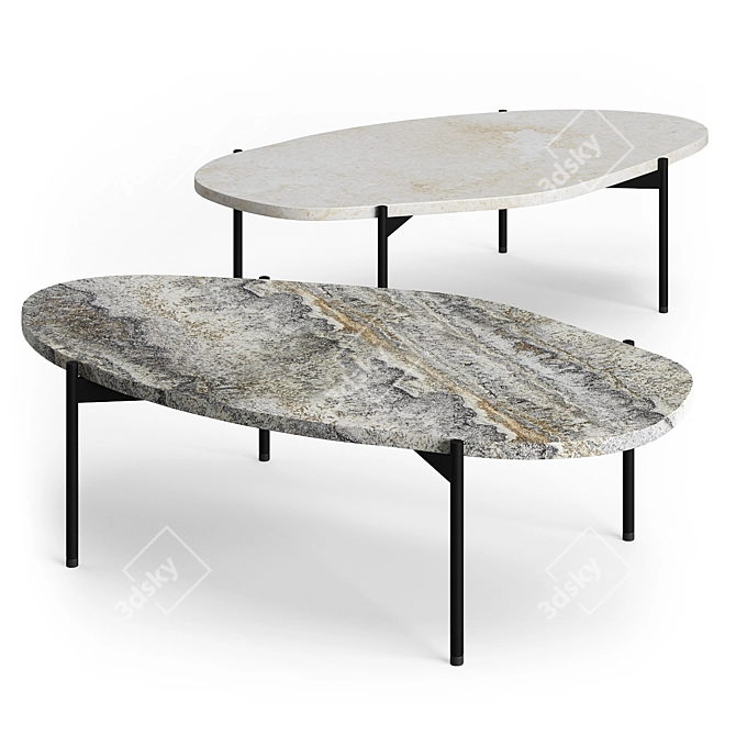 Elegant La Terra Table: Nature-inspired Design 3D model image 1