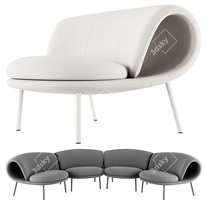 Maki Easy Chair: Minimalistic Diversity 3D model image 2