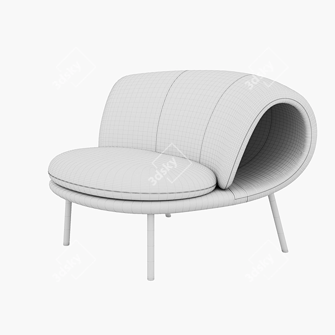 Maki Easy Chair: Minimalistic Diversity 3D model image 5