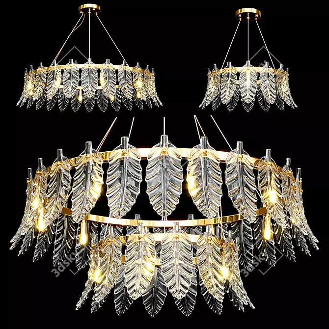 Perline Chandelier Collection: Elegant Illumination for any Space 3D model image 1