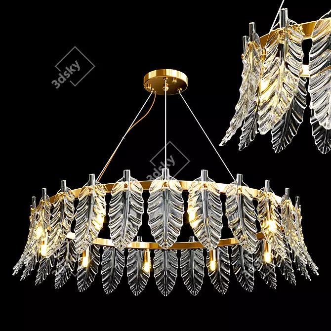 Perline Chandelier Collection: Elegant Illumination for any Space 3D model image 2