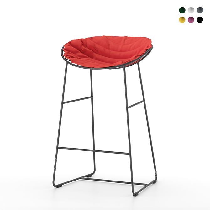 LYSTOK Metal Bar Stool 3D model image 1