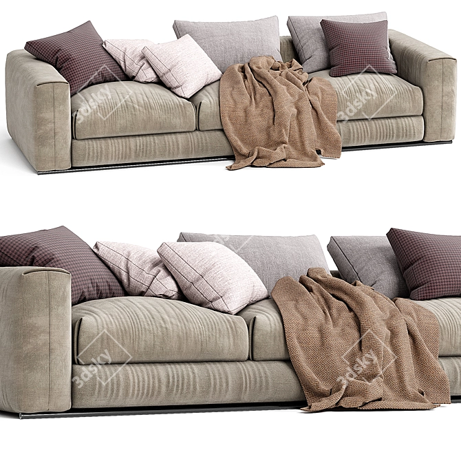 Luxury Flexform Asolo Sofa 3D model image 1