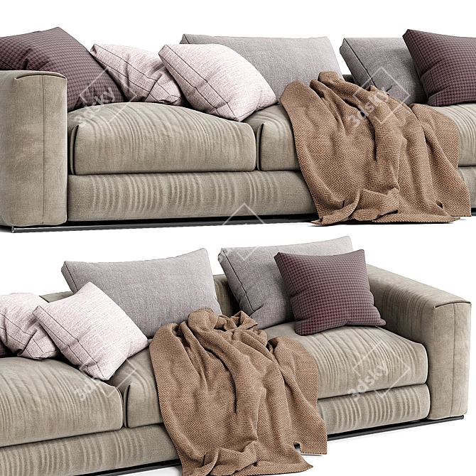 Luxury Flexform Asolo Sofa 3D model image 3