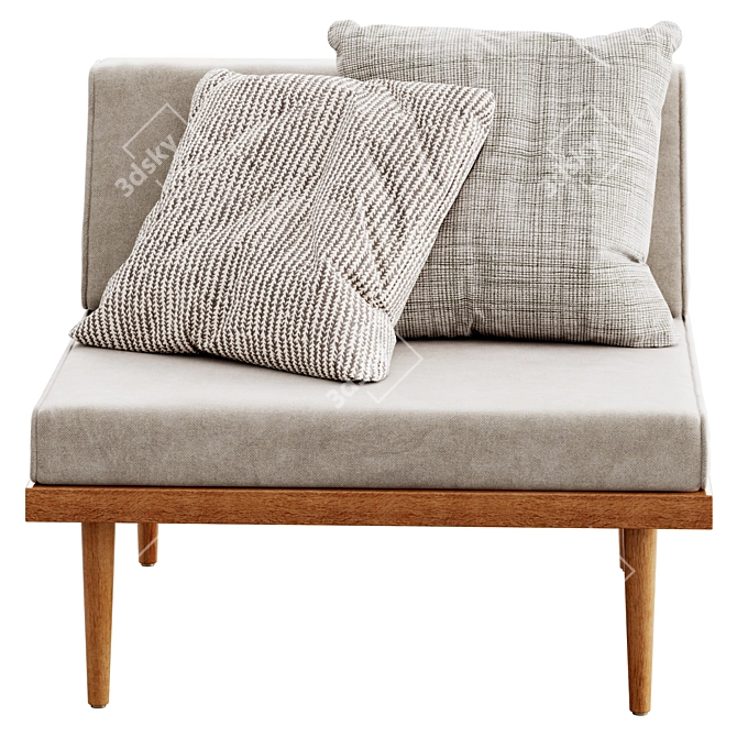 Casara Modern Armchair: Stylish Comfort 3D model image 6