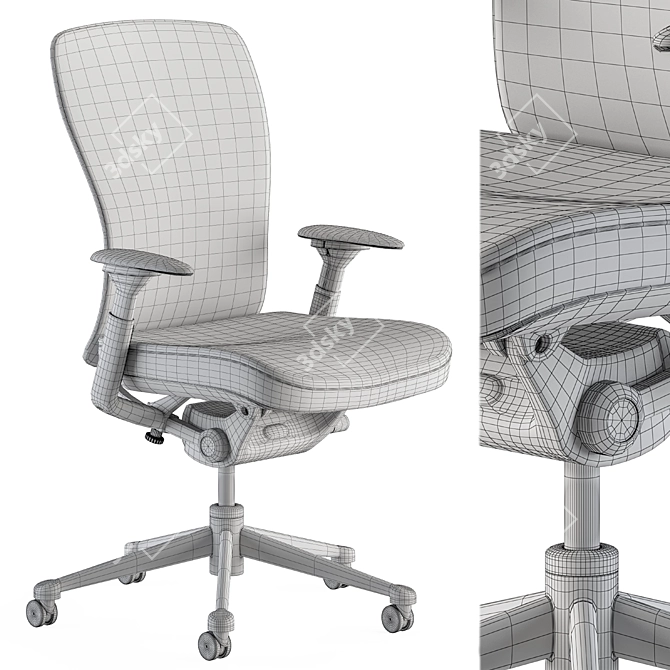 ErgoTech Office Chair: Zodi 3D model image 5