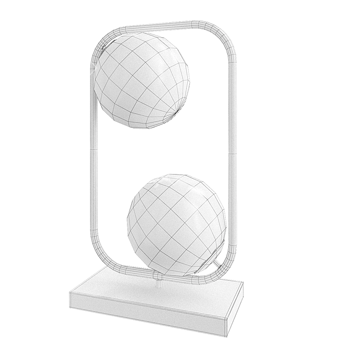 Modern Face Table Lamp 3D model image 2