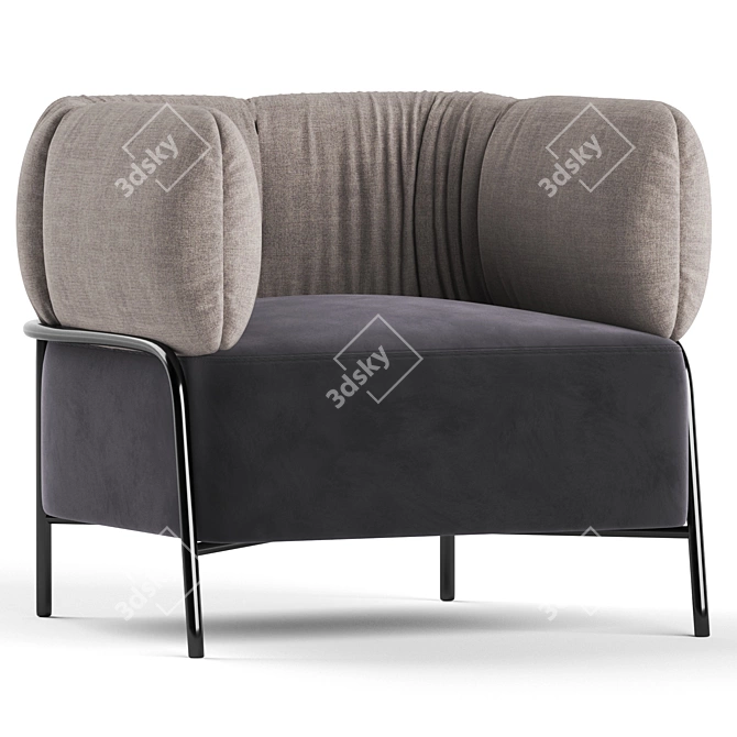 Quadrotta Armchair: Sleek and Stylish Lounge Chair 3D model image 1