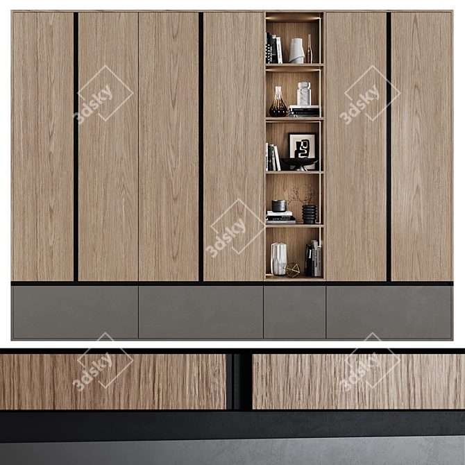 Modern Style Wardrobes 42: Sleek Design 3D model image 1