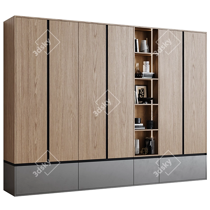 Modern Style Wardrobes 42: Sleek Design 3D model image 2