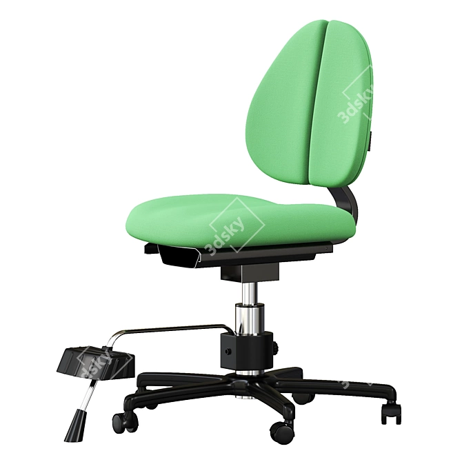 DUO Kid2Youth Study Chair: Ergonomic, Stylish & Functional 3D model image 5
