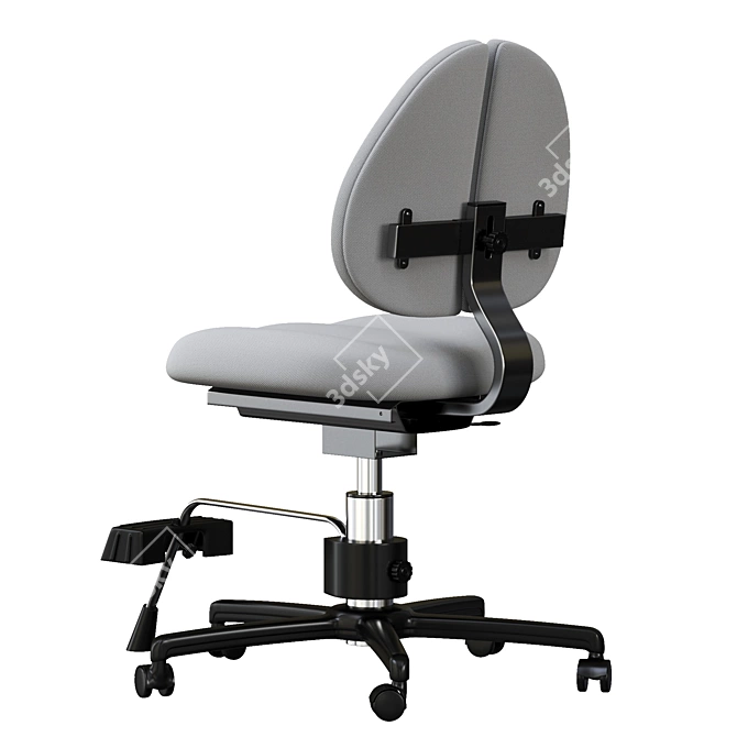 DUO Kid2Youth Study Chair: Ergonomic, Stylish & Functional 3D model image 6