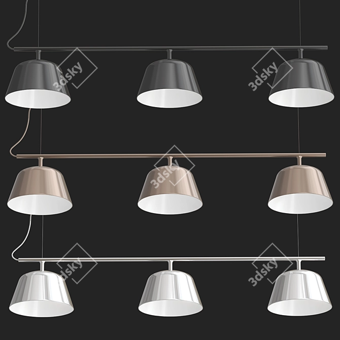 Modern Ambit Rail Suspension: Sleek & Stylish Lighting 3D model image 1