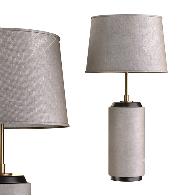 Sleek Heyward Table Lamp: Handcrafted Elegance 3D model image 1