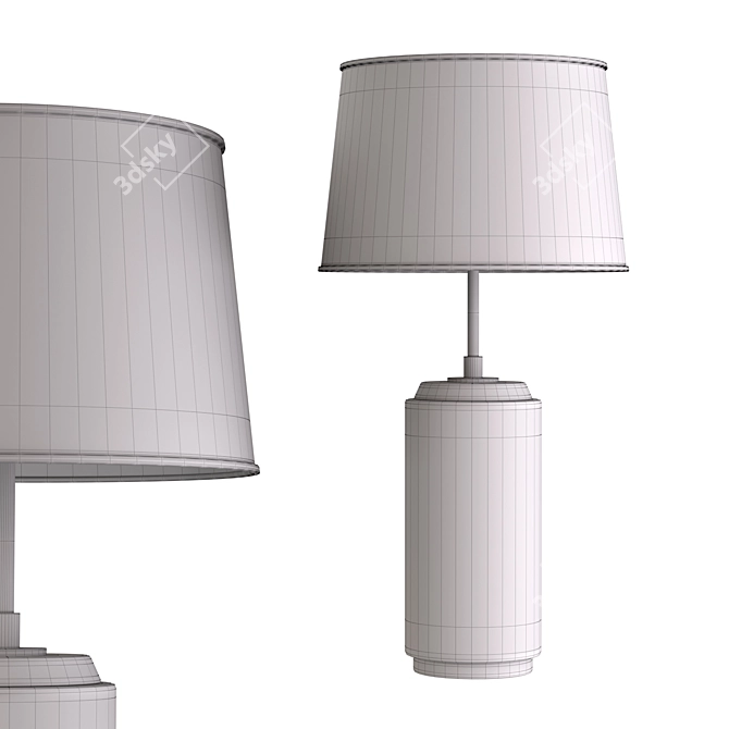 Sleek Heyward Table Lamp: Handcrafted Elegance 3D model image 2