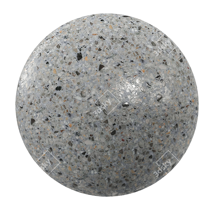 Euval Terrazzo PBR Seamless Material 3D model image 1
