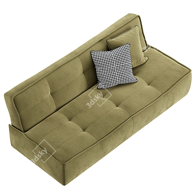 Modern 3-Seater Sofa Bed 3D model image 4