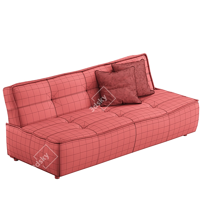 Modern 3-Seater Sofa Bed 3D model image 6