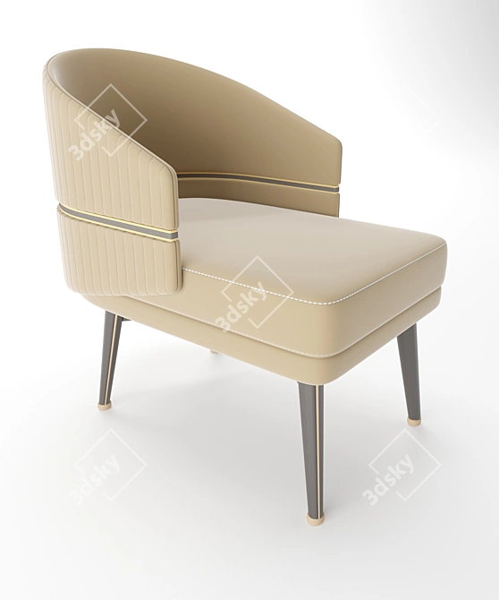 Cozy Comfort Aster Chair 3D model image 1