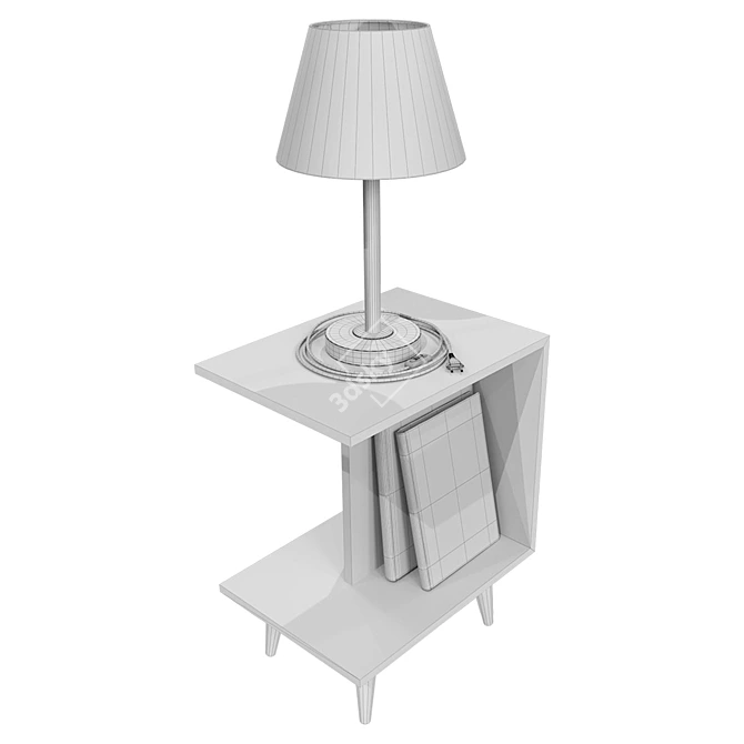 Sleek Pedestal: 60x40 cm 3D model image 4