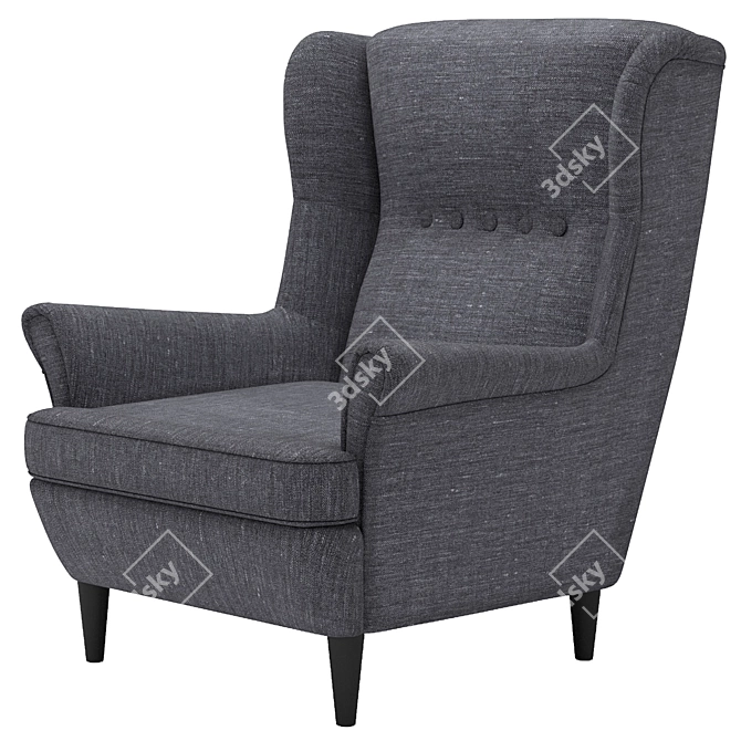 Comfortable STRANDMON Armchair - Modern Elegance 3D model image 1