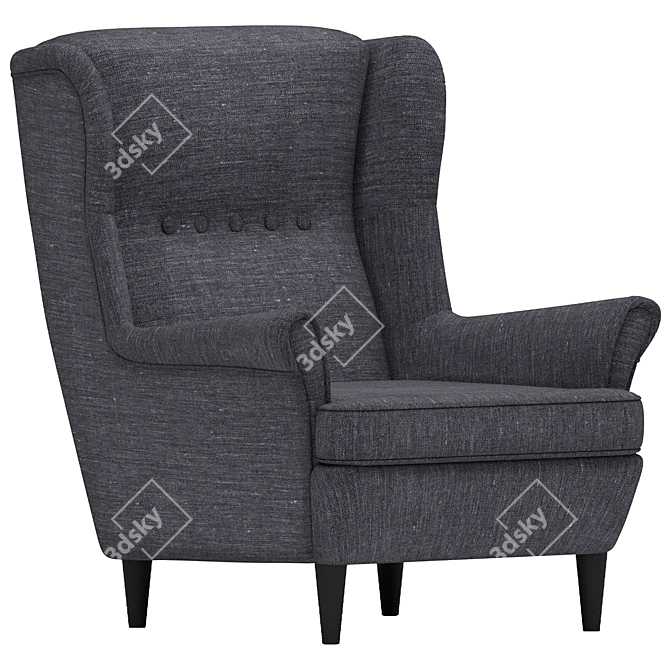 Comfortable STRANDMON Armchair - Modern Elegance 3D model image 2