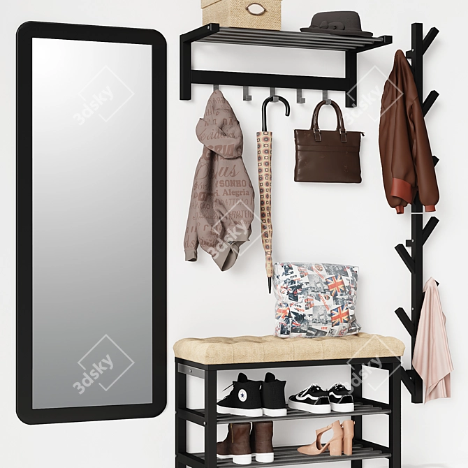 Multifunctional Hanger: Ikea TJUSIG 3D model image 2