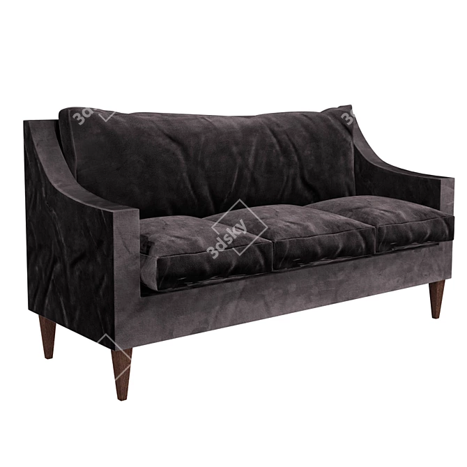 Chole II 76 Sofa: High-Quality, Versatile Design 3D model image 1