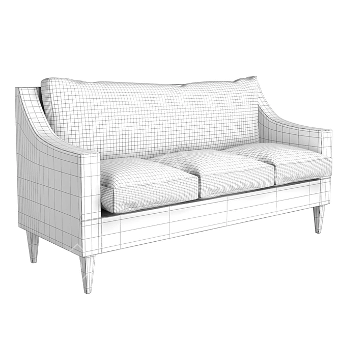 Chole II 76 Sofa: High-Quality, Versatile Design 3D model image 2