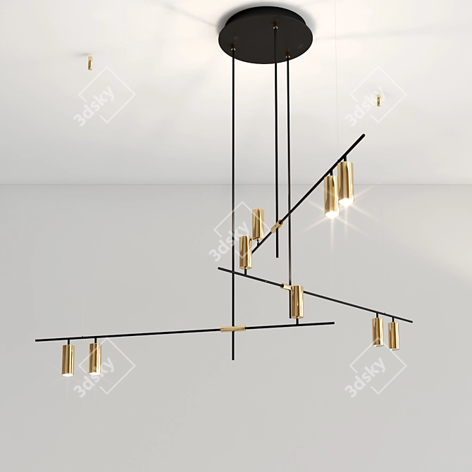 Modern LED Chandelier: Tribes Spot 3D model image 4