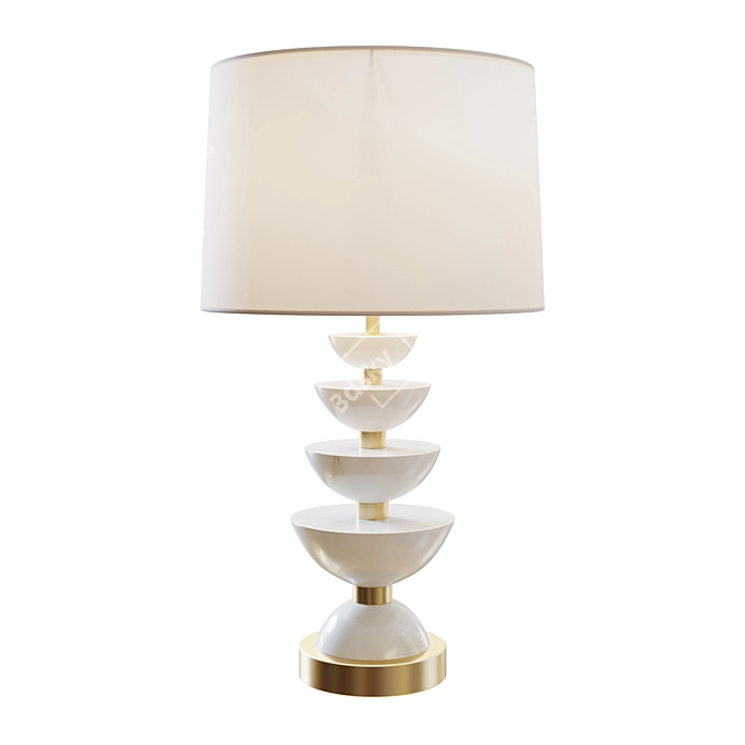 Positano Alabaster Table Lamp 3D model image 1