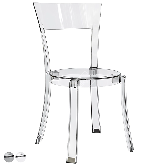 Transparent Grey STEIN Chair - Modern and Stylish Seating Option 3D model image 2