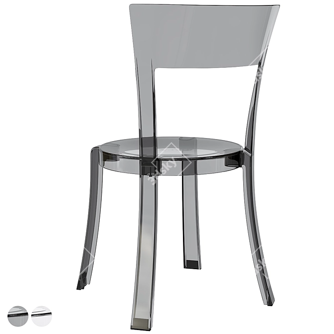 Transparent Grey STEIN Chair - Modern and Stylish Seating Option 3D model image 3