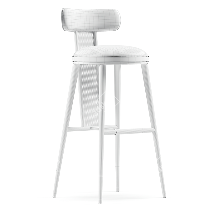 Sleek Blakey Bar Chair 3D model image 3