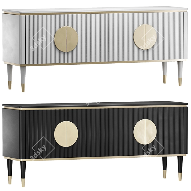 Modern TV Stand: Richard 3D model image 1