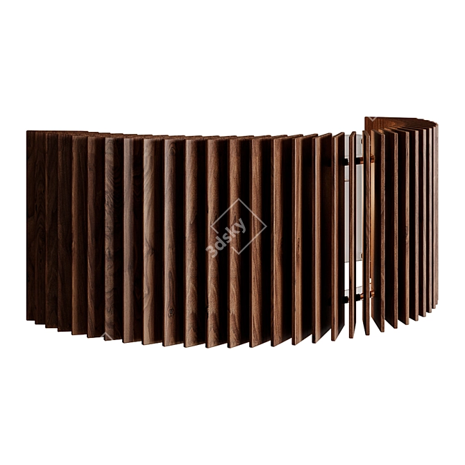 Woodled Rotor Wall Sconce 3D model image 1