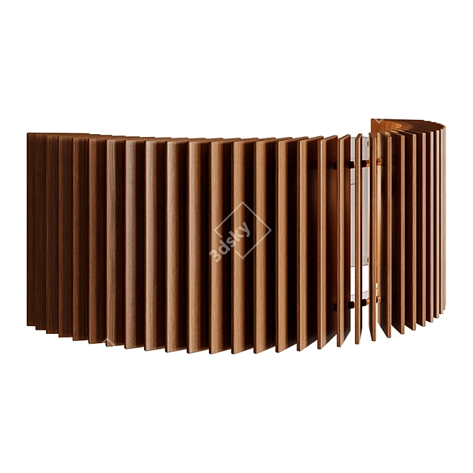 Woodled Rotor Wall Sconce 3D model image 2