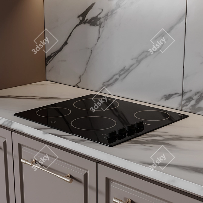 Adjustable Neoclassic Kitchen 3D model image 5