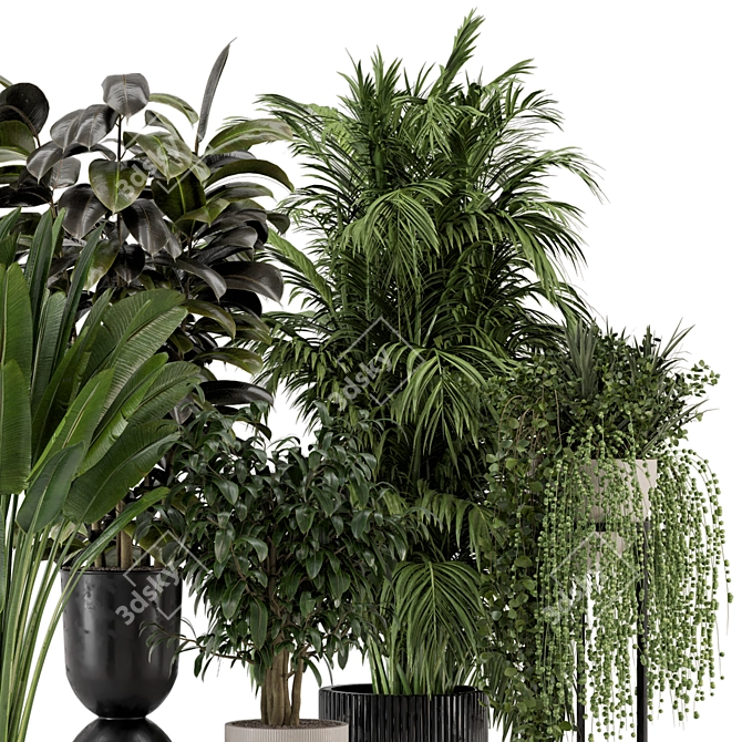 Ferm Living Indoor Plants: Bau Pot Large - Set 552 3D model image 2