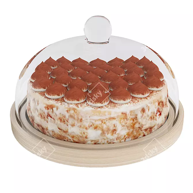 Decadent Tiramisu Delight 3D model image 1